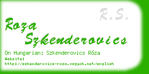roza szkenderovics business card