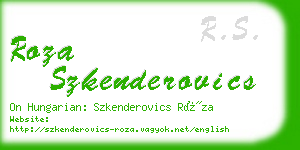 roza szkenderovics business card